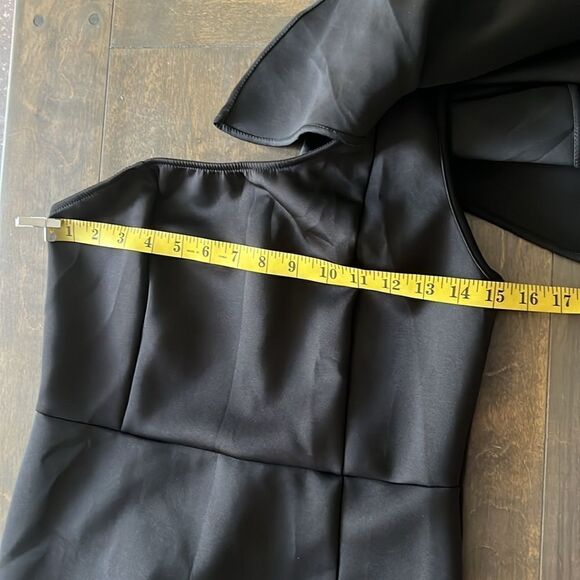 Sexy Sleeveless One Shoulder Ruffle High Split Party Evening Long Formal Dress - Picture 9 of 12